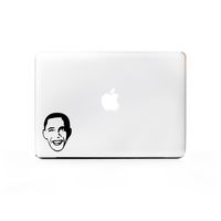 (2X) StickAny Laptop Series Obama Sticker for MacBook Pro, Chromebook, Surface Pro, and More (Black)