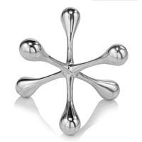 Modern Day AccentsCantillo Decorative Jack Cantillo Decorative Jack, Aluminum, Silver, Games, Tabletop, Centerpiece, Home, Office, Desk, Sculpture, Figurine, Accent, Jacks, 7" x 7" x 5.5"Silver