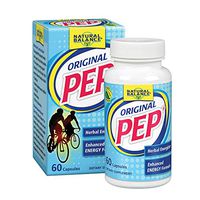 Natural Balance Original Pep Herbal Energizer | Energy, Vitality & Focus Formula w/ Eleuthero, Kola Nut  &  Gotu Kola | Plant-Based | 60 Caps, 30 Serv