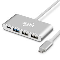 USB-C Hub Portable Multiport Adapter - ikling USB C to USB Adapter with Type C Charging, USB 3.0, USB 2.0 Compatible MacBook Pro, ChromeBook Pixel, Galaxy and More Type C Devices