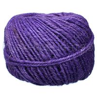 CleverDelights Vintage Lavender Jute Twine - 50 Yards - 2mm Diameter - Eco-Friendly Natural Jute String