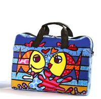 Romero Britto Mirco Fiber Laptop Bag - Fish