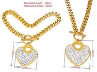 Set DE 2 piezas de Stainless Steel Color Gold