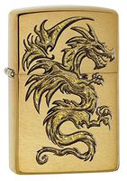 Zippo 29725 Dragon Design Brushed Brass Lighter