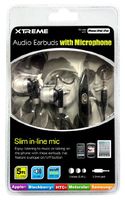 Xtreme Audio Earbuds with Microphone - Retail Packaging - Black