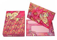 Punch Studio Paisley Bird Decorative Pouch Note Cards, Pink (84089),10 ct
