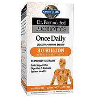 Garden of Life - Dr. Formulated Probiotics Once Daily - Acidophilus Probiotic with Daily Support for Digestive and Immune Health - Gluten, Dairy, and Soy-Free - 30 Vegetarian Capsules (Shipped Cold)