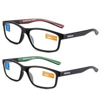 Computer Reading Glasses Blue Light Blocking Glasses Women Men 2 Pack(red and green, 2.0)