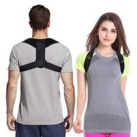 Posture Corrector for Men and Women - Adjustable Upper Back Brace for Clavicle Support and Providing Pain Relief from Neck, Back and Shoulder (Universal) (Black)
