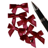 50ea - 1 3/8" Wine Satin Bows Width 1"