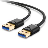 QIVYNSRY USB Cable 3.0 A to A Cable Type A Male to Male Short Cable Cord Data Transfer 5Gbps for External Hard Drive Enclosures HDD, Printers, Modems, Cameras (3FT)