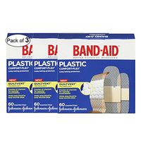 Band-Aid Plastic Comfort-Flex Assorted Strips Bandage Family Pack (Pack of 3)