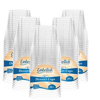 Embellish Crystal Clear Disposable Heavy Duty Plastic 8 Oz Dessert Cups, 100 Tumblers, Ideal For Wedding, Catering, Parties, Buffets, Events, Or Everyday Use, 5 Packs