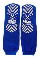 XXXL Blue Slip Stop Socks (4 Pairs) (Extra Wide Bariatric) (XXXL) (Triple Extra Large)