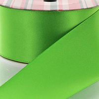 1.5" Leaf Green Double Faced Satin Ribbon 100yd