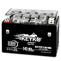 Honda 750 CC VT750C Aero C2 C2F CA Shadow Spirit 2007 210 CCA Cold Cranking Amps - REAL 11 Amp - 12 volts YTZ12S Battery AGM GEL Extreme High Performance Sealed Maintenance Free - Genuine KEYKO