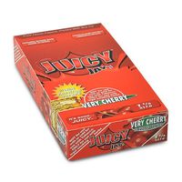 24 Packs (1 box) Juicy Jay's 1.25 Pure Hemp Rolling Papers - Very Cherry by Juicy Jay