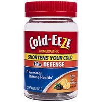 Cold-Eeze Cold Remedy Plus Defense Chewable Gels, Citrus with Elderberry Natural Flavor, 25 Count