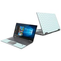 MightySkins Skin Compatible with Lenovo Yoga 730 15" (2018) - Aqua Chevron | Protective, Durable, and Unique Vinyl Decal wrap Cover | Easy to Apply, Remove, and Change Styles | Made in The USA