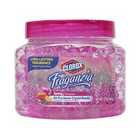 Clorox Fraganzia Crystal Beads Air Freshener | Long-Lasting Air Freshener Beads  | Gel Beads Air Freshener in Spring Fragrance for Home, Bathroom, or Car, 12 Oz