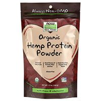 NOW Foods, Certified Organic Hemp Protein Powder, Essential Fatty Acids, Source of Protein, Fiber and Iron, From Raw Hemp Seeds, 12-Ounce