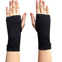 Kuangmi Compression Wrist Support Sleeve Palm Hand Brace Carpal Tunnel (Medium (Pack of 2))