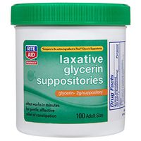 Rite Aid Laxative Glycerin Suppositories, 2 g - 100 Count | Constipation Relief
