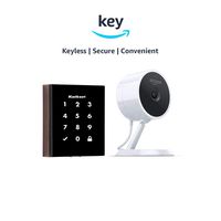 Kwikset Obsidian Keyless Touchscreen Electronic Deadbolt + Amazon Cloud Cam | Key Smart Lock Kit (Venetian Bronze)