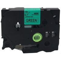 NEOUZA Compatible for Brother P-Touch Laminated Tze Tz Label Tape Cartridge 18mm (TZe-741 Black on Green)