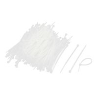 1000 Pcs 80mm Long 2mm Width Nylon Cable Zip Wire Ties Fasteners White