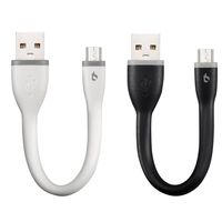 Bigblue Short Micro USB Cable 2 Pack 0.5ft, Micro-USB to USB Cable, Micro USB Lead Sync Data Cord Compatible with Android Samsung, HTC, Sony, Nexus, LG, Huawei and More