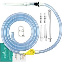 Enema Tubing Replacement Pack for Bucket and Silicone Bag - Includes Clamp, Stopcock, 4 Nozzles, Single-Way Valve, and 6ft Tube by Mikacare