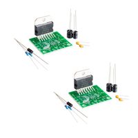 Comimark 2Pcs DC 12V TDA7297 Amplifier Board 15W+15W Dual-Channel Track Stereo Module Kit DIY