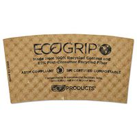 Eco-Products EG-2000 Ecogrip Hot Cup Sleeves - Renewable & Compostable, 1300/ct
