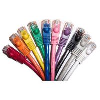 Cable Builders Cat5e Ethernet Network Patch Cable Length 3FT Category 5e Enhanced RJ45 Molded 8P8C Modular Plugs 3' 3 FT 3 Foot Cheap Low Price Sale Quality Value. Random colors shipped Black Friday November Cyber Monday
