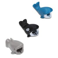 kwmobile Animal Charger Cable Protector - 3 Pack USB Charging Cord Saver for Samsung and Apple iPhone/iPad Lightning Cables - Cute Cable Accessory