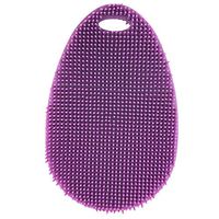 Jimin_Multifunction Silicone Dish Bowl Cleaning Brush Silicone Scouring Pad Silicone Dish Sponge Kitchen Pot Cleaner Washing Tool - (Color:Purple)