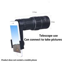 Portable Mobile Phone Telescope 16X25 Monocular Telescope with HD Lens for Birdwatching, Hunting, Sightseeing, Watching Sports Events and Concerts, Black