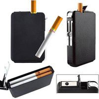UNAKIM-Automatic Wind Proof Lighter Pocket Ejection Butane Cigarette Case Box Eager
