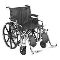42 in. Wheelchair in Chrome and Black Finish