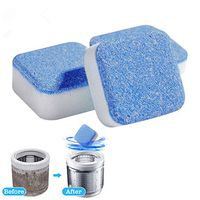 CHARMINER Solid Washing Machine Cleaner, Effervescent Tablet Washer Cleaner, Decontamination Cleaning Detergent with Triple Decontamination for Washer Bath Room Kitchen (12PCS)