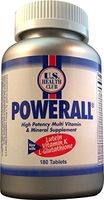 POWERALL® MULTIVITAMIN - A Complete Daily Multivitamin/Multimineral for Adults; Feel Better by Boosting Immunity! Supports Energy, Heart, Eye and Multiple Systems. Feel Better! - (180 Tablet Bottle)