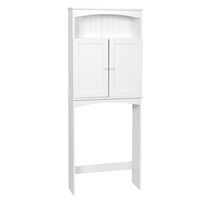 Zenna Home Cottage Collection Deluxe Over-The-Toilet Bathroom Spacesaver, Bathroom Storage, White