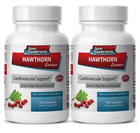 antioxidant Powder - Hawthorn Berry Extract 665MG - Hawthorn Berries Whole - 2 Bottles (240 Capsules)
