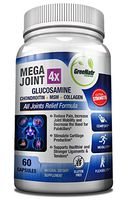 Megajoint 4X Quadruple Joint Relief Formula - Daily Glucosamine, Chondroitin, MSM, and Collagen Pills for Maximum Joint Pain Relief - Unique Daily Formula Includes Collagen and Natural Sulfates