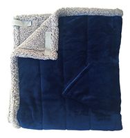 Granny Jo Products Heavyweight Wheelchair Blanket, Navy Face/Grey Back
