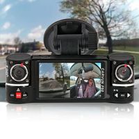 inDigi New! 2.7" TFT LCD Dual Camera Rotated Lens Car Security Camera Recorder Night Vision Dash Cam