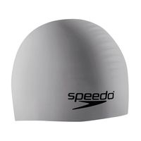 Speedo Silicone Solid Swim Cap, Silver, One Size
