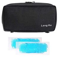Portable Insulin Travel Bag,ONEGenug Medical Care Protector Case Organizer Medical Bag for The Diabetic (Black+2 Ice Packs)