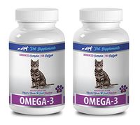 PET SUPPLEMENTS Fish Oil for Cats Capsules - Omega 3 - for Cats - Heart Brain and Joint Function - SOFTGELS - cat Omega 3-2 Bottle (360 SOFTGELS)